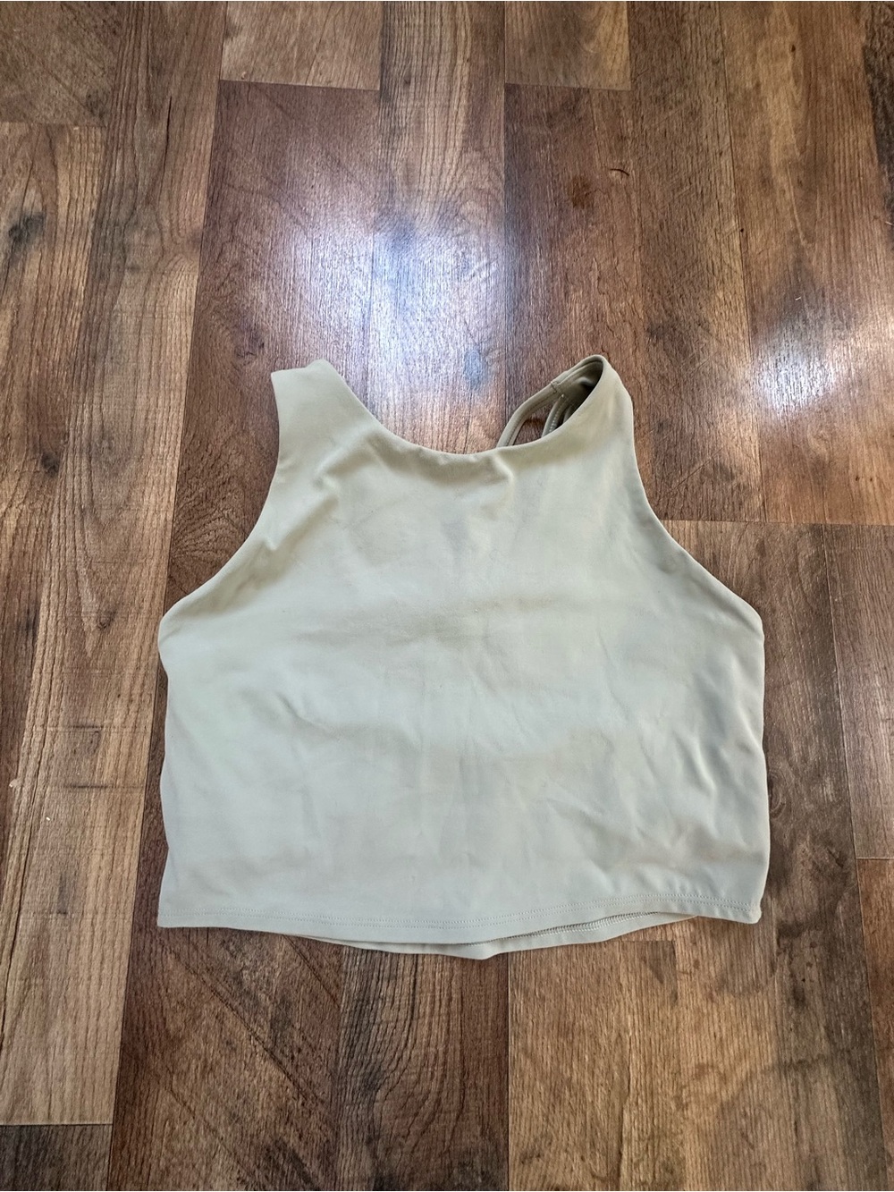 Athleta High Neck Crop Tank Top - Sage Green
